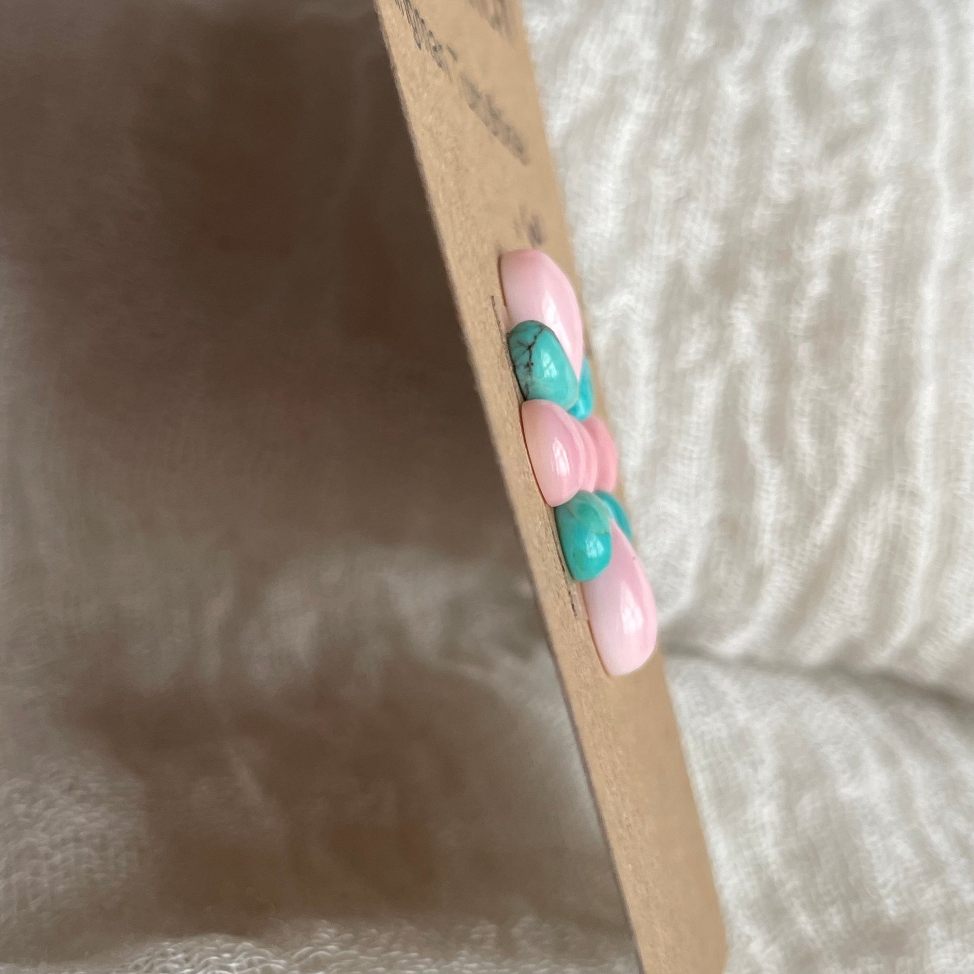 Turquoise / Pink Conch Cabochon - MIX135 FA28356E-0DE7-481E-BE20-51E1DC609D89 Brandedandwild.com