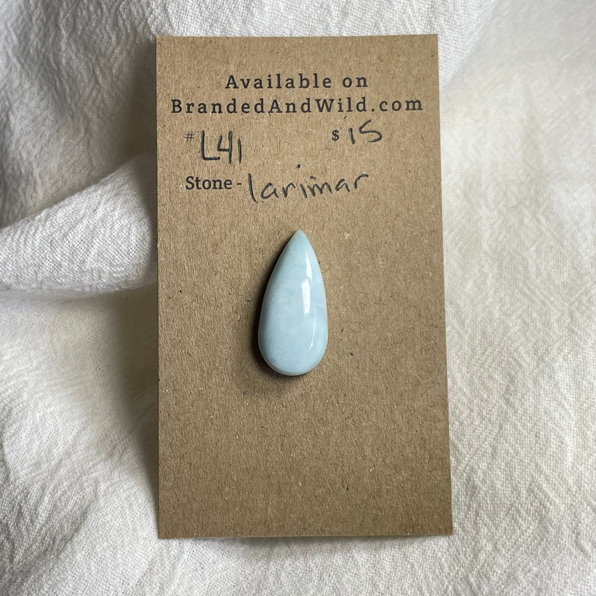 Larimar Cabochon - L41 FA4984CB-6E90-43B3-A15F-79A86F629DA1 Brandedandwild.com