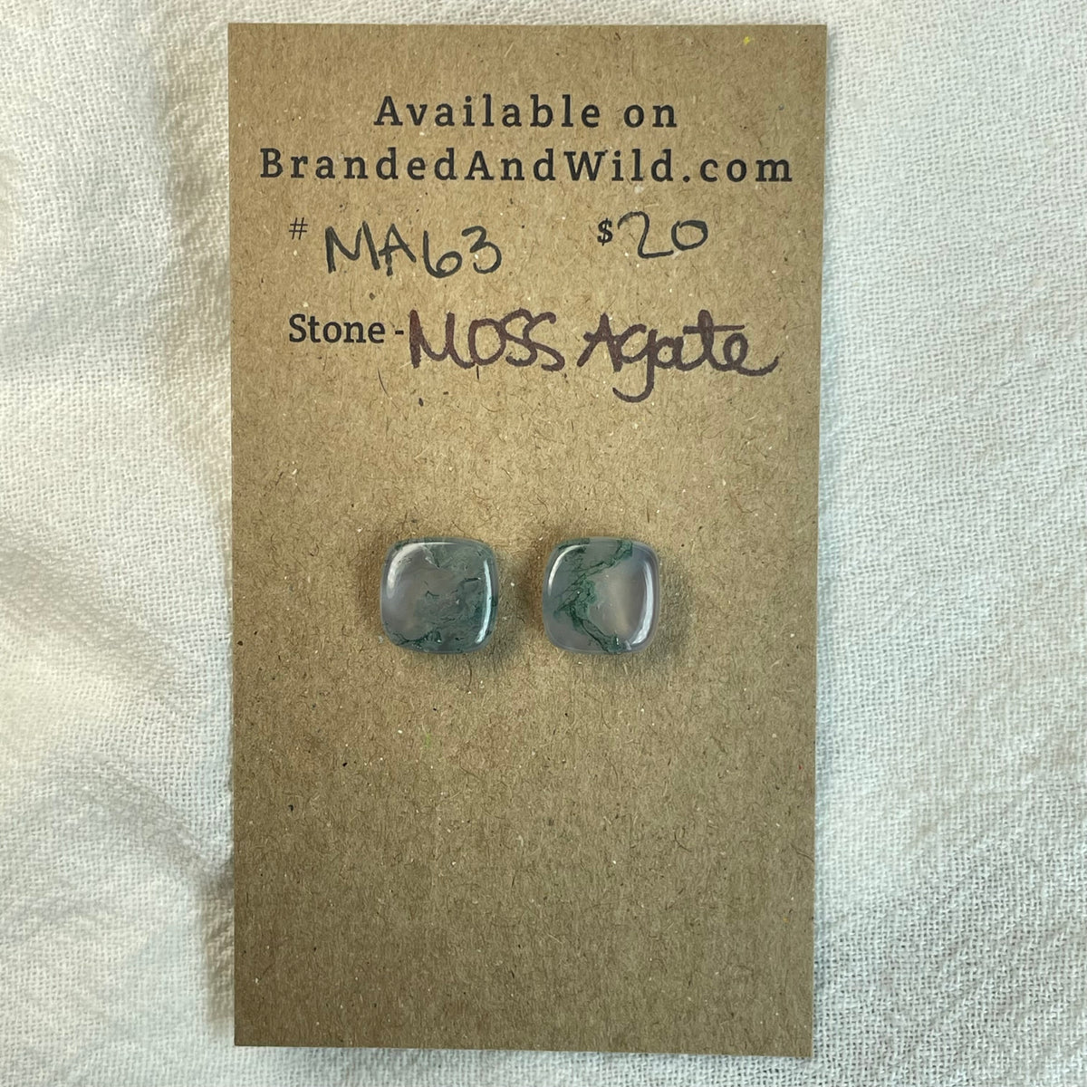 Moss Agate Cabochon - MA63 FA5CE9B9-518F-44F1-B15E-5848E159D7C5 Brandedandwild.com