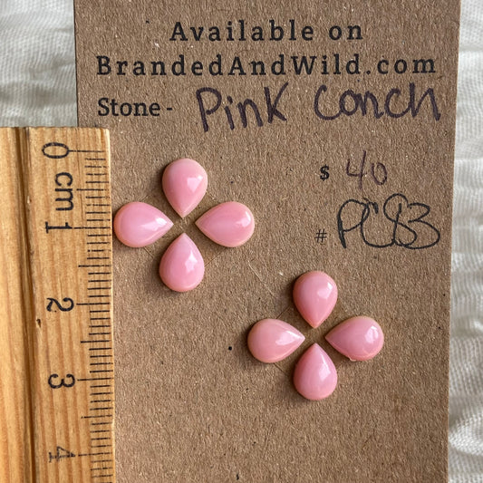 Pink Conch Cabochon - PC83 FA5D3DAC-868B-4F0F-AEF8-ED6911B8F260 Brandedandwild.com