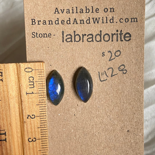 Labradorite Cabochon - L128 FA64874A-9EA6-441F-B8FB-F1006FF6D99C Brandedandwild.com