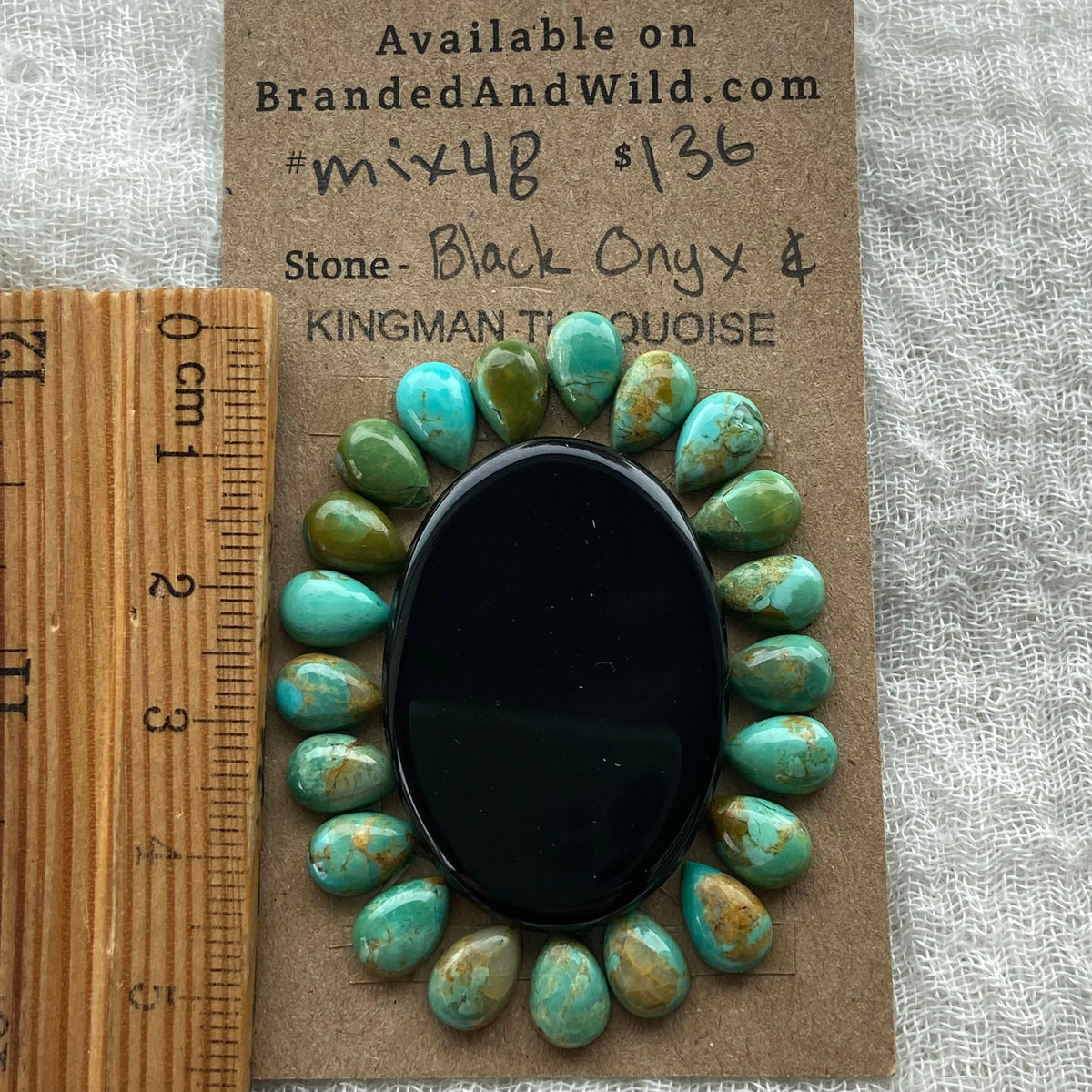 Kingman / Black Onyx Cabochon - Mix48