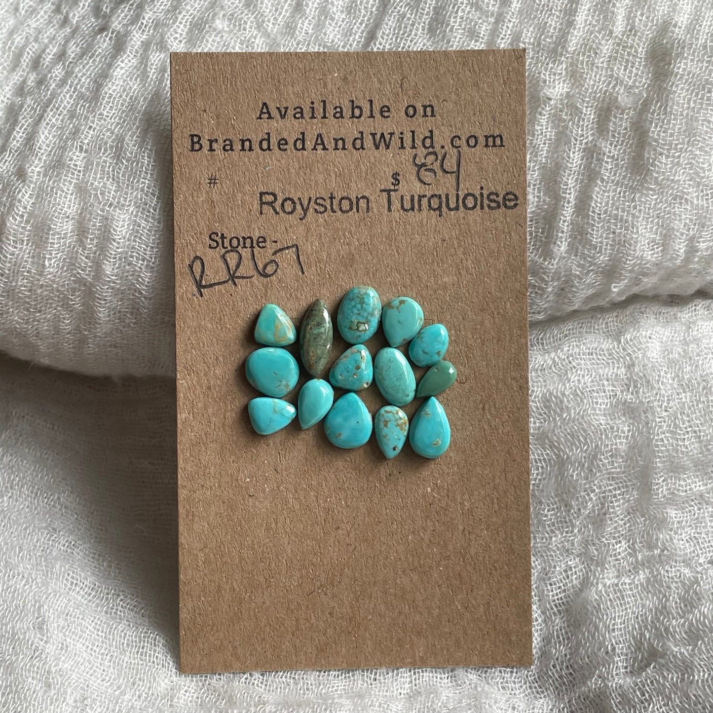 Royston Turquoise Cabochon - RR67 FAAB947C-D697-4F2B-BD60-3CC606A01495 Brandedandwild.com