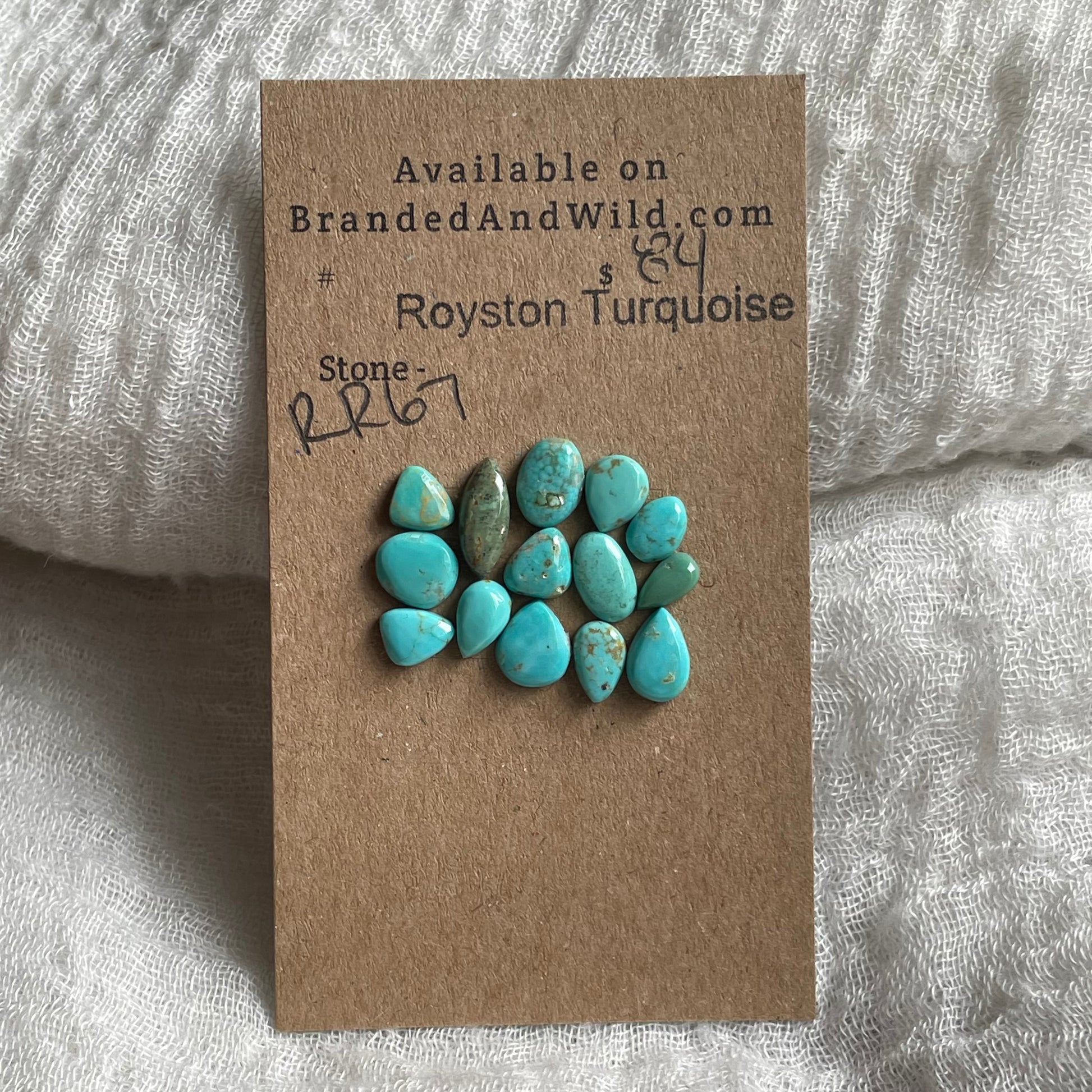 Royston Turquoise Cabochon - RR67 FAAB947C-D697-4F2B-BD60-3CC606A01495 Brandedandwild.com