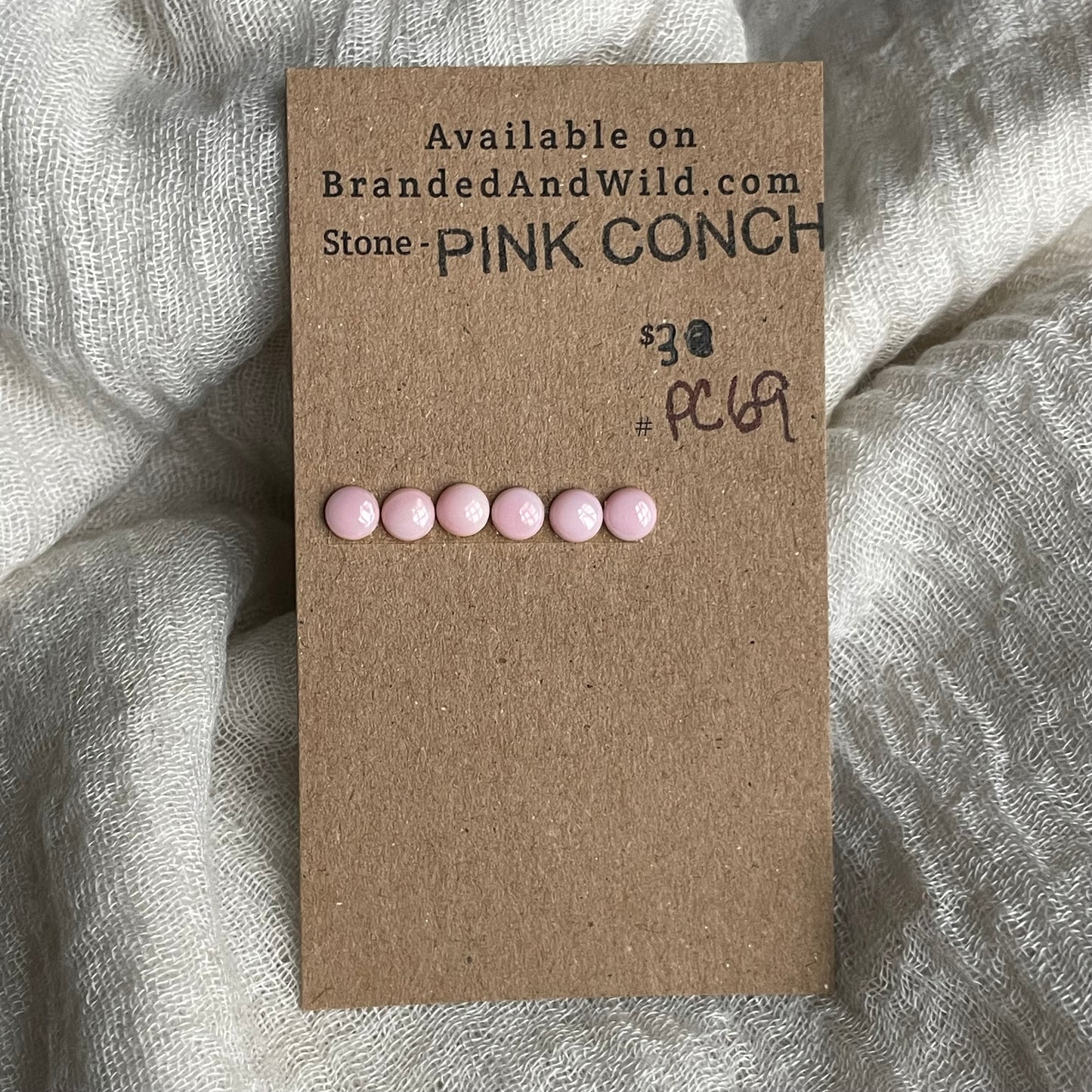 Pink Conch Cabochon - PC69 FAB91A1E-19E1-4AEB-9910-E484A5D91071 Brandedandwild.com
