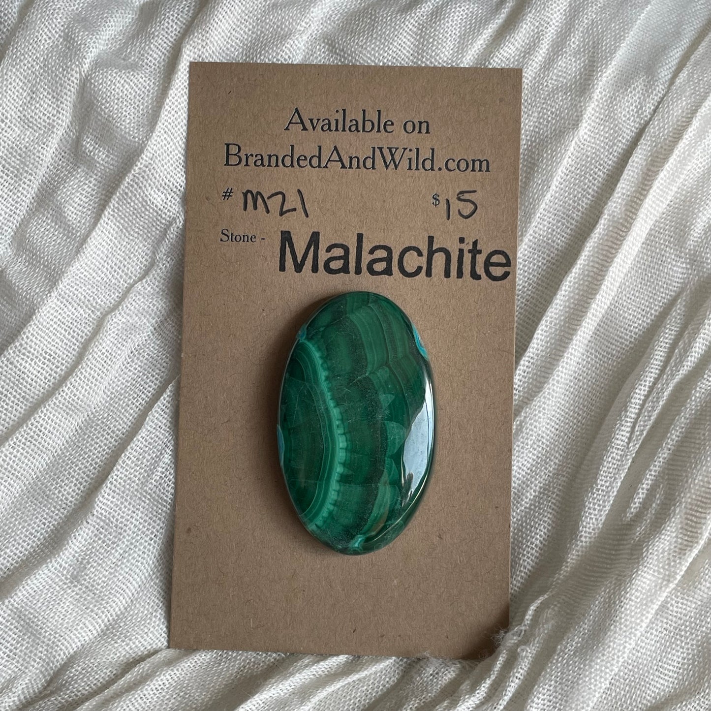 Malachite Cabochon - M21 FAD0651D-5483-45B4-8D83-C75F889CCC8D Brandedandwild.com