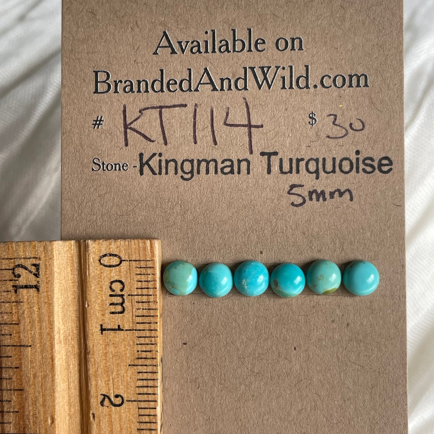 Kingman Turquoise Cabochon - KT114 FAFC06B4-07BD-40E6-9D78-73246318F915 Brandedandwild.com