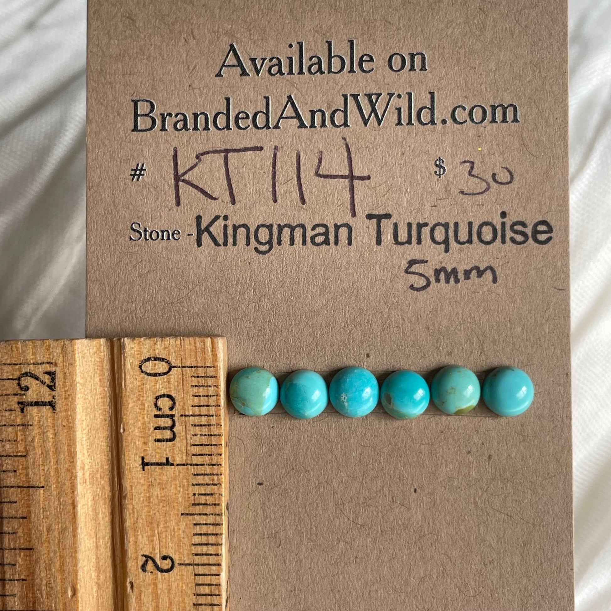 Kingman Turquoise Cabochon - KT114 FAFC06B4-07BD-40E6-9D78-73246318F915 Brandedandwild.com