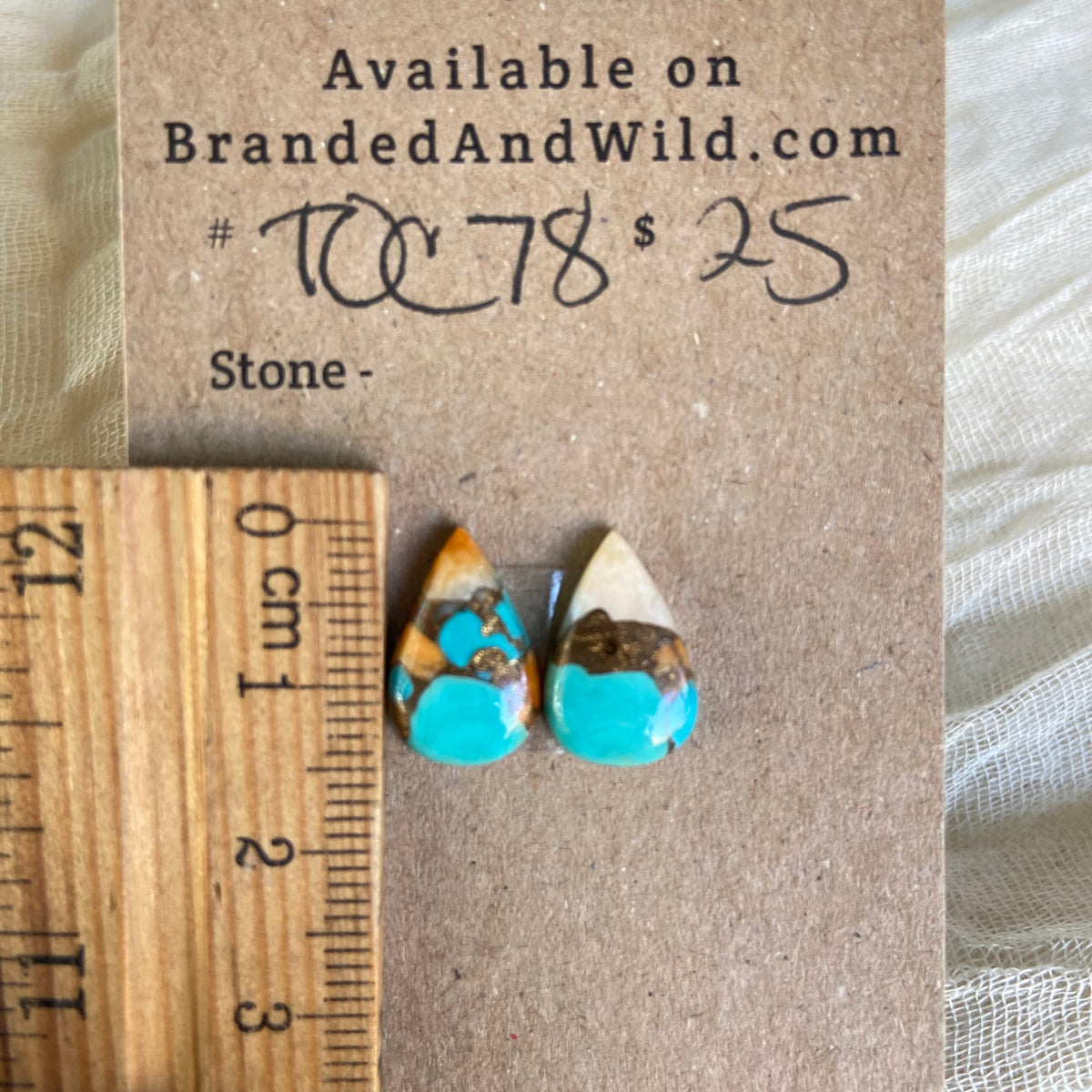 Turquoise, Oyster Shell, Copper Cabochon - TOC78 FAFE08BE-6205-4EDF-80DC-917C2F85B761 Brandedandwild.com