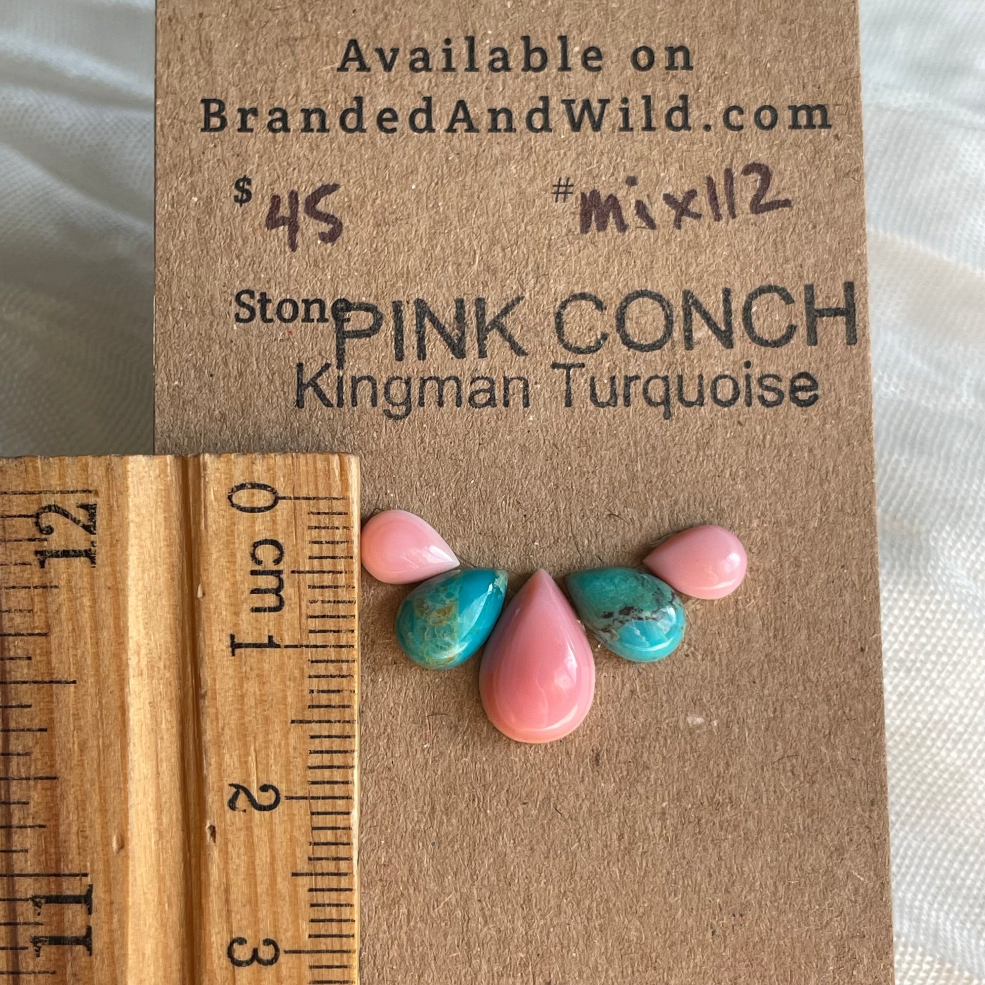 Kingman / Pink Conch Cabochon - MIX112 FAFFB2C5-DEEB-44BF-A1BD-4FDD9441CEF7 Brandedandwild.com