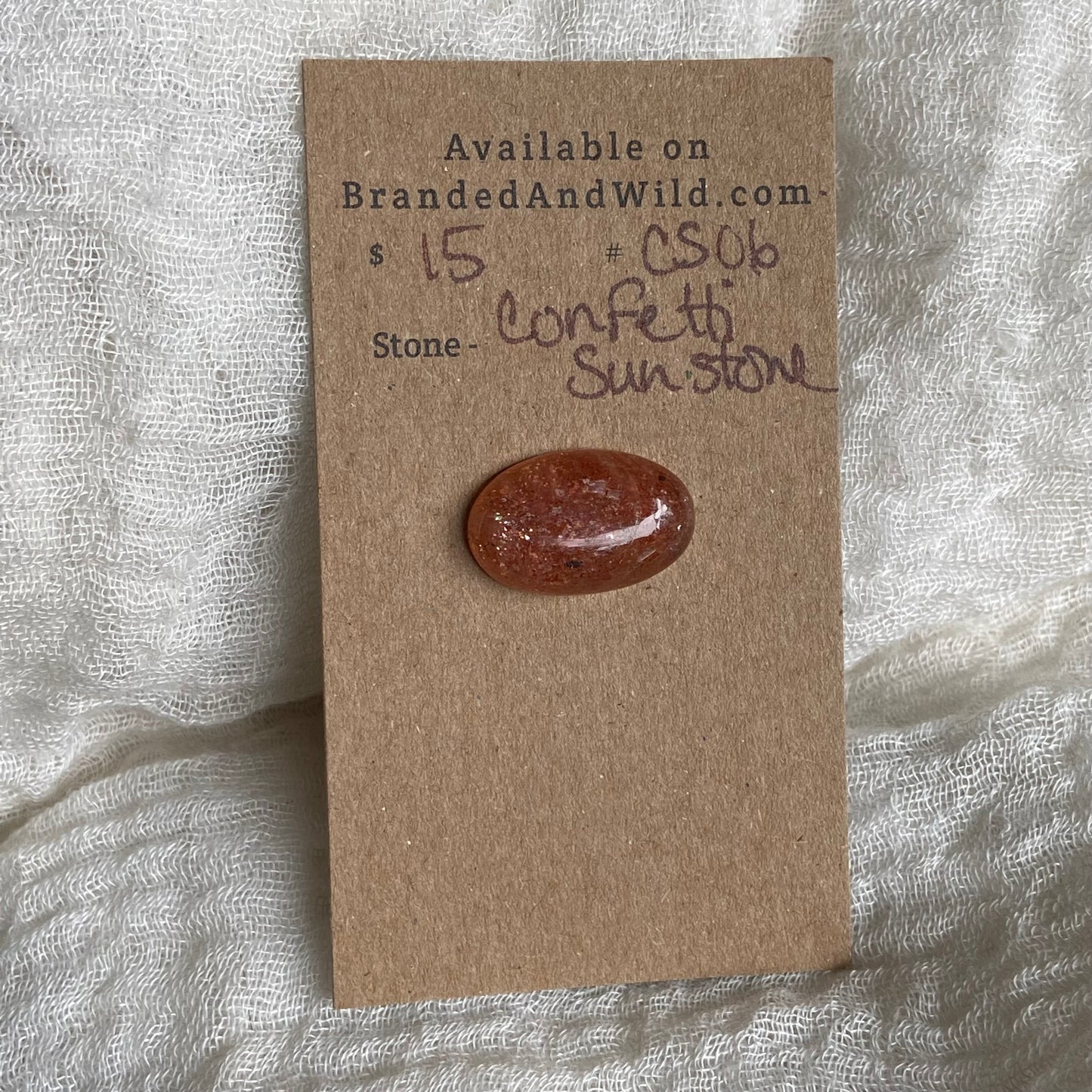 Confetti Sunstone Cabochon - CS06 FB236E38-EB71-4563-9802-59F24D3A0DBF Brandedandwild.com