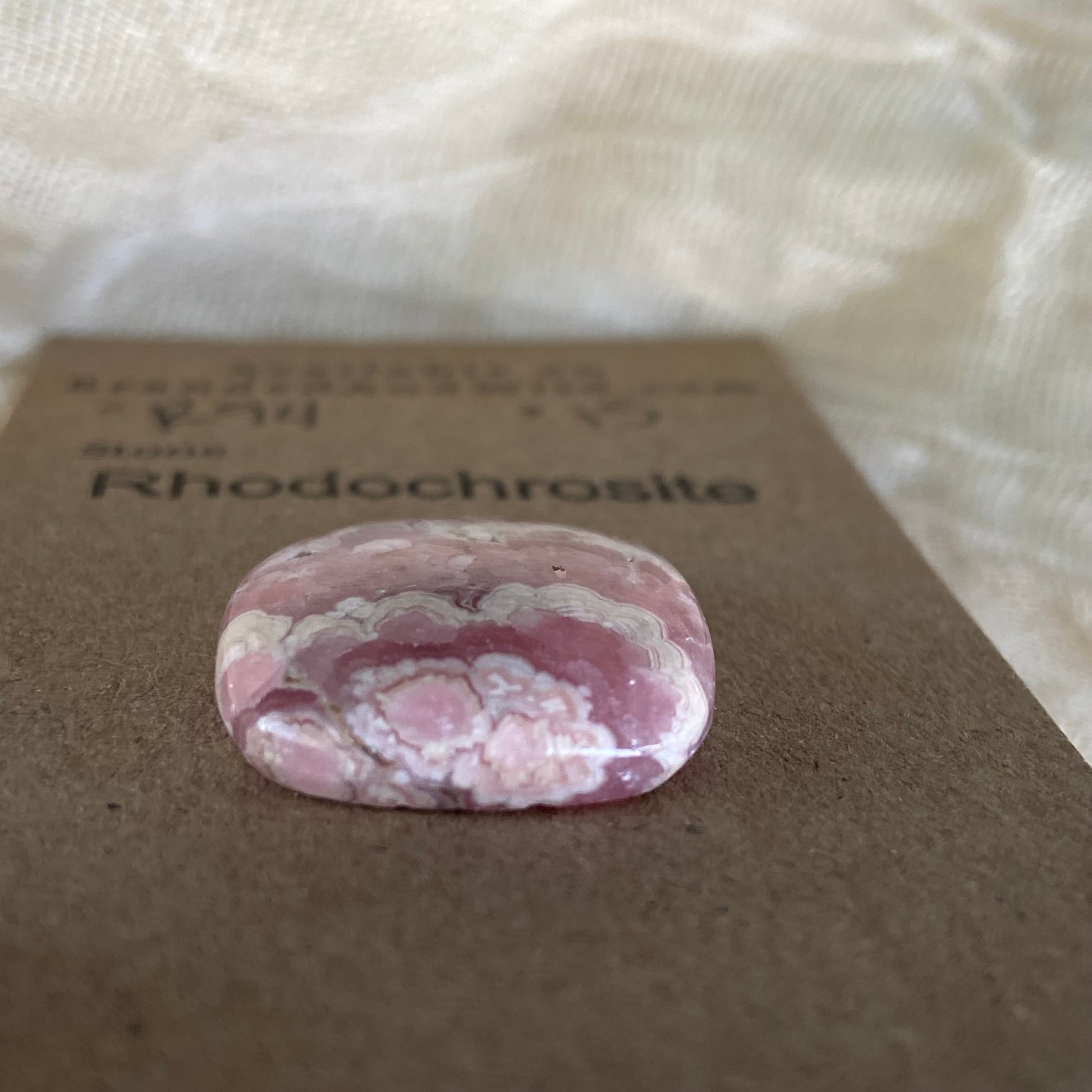 Rhodochrosite Cabochon - R94 FB2ED3CF-29A2-4131-A51A-92729656FA65 Brandedandwild.com