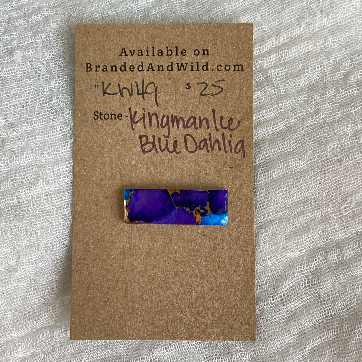 Kingman Ice Blue Dahlia Cabochon - KD49