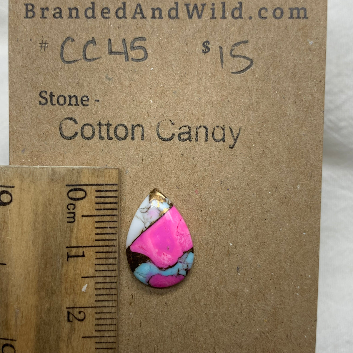 Cotton Candy Cabochon - CC45 FB71728F-C48A-4768-BBFA-E05FEB67FD45 Brandedandwild.com