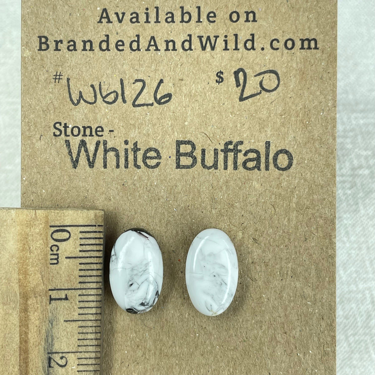 White Buffalo Cabochon - WB126 FB98270A-DCDF-4526-85A4-12AC3B7FA105 Brandedandwild.com