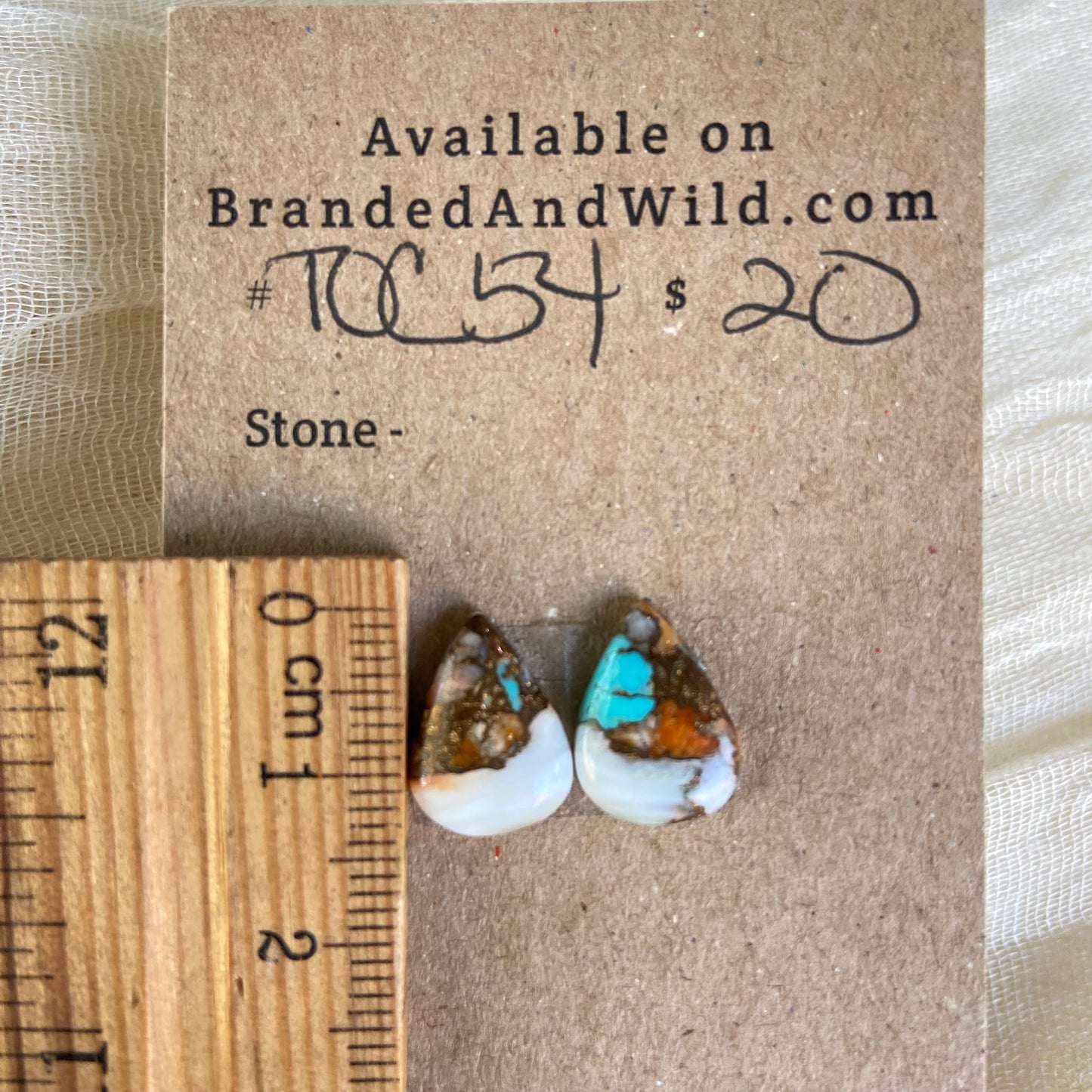 Turquoise, Oyster Shell, Copper Cabochon - TOC54 FBBBDC54-95C2-459C-BCB0-5D3ACAD6D30A Brandedandwild.com