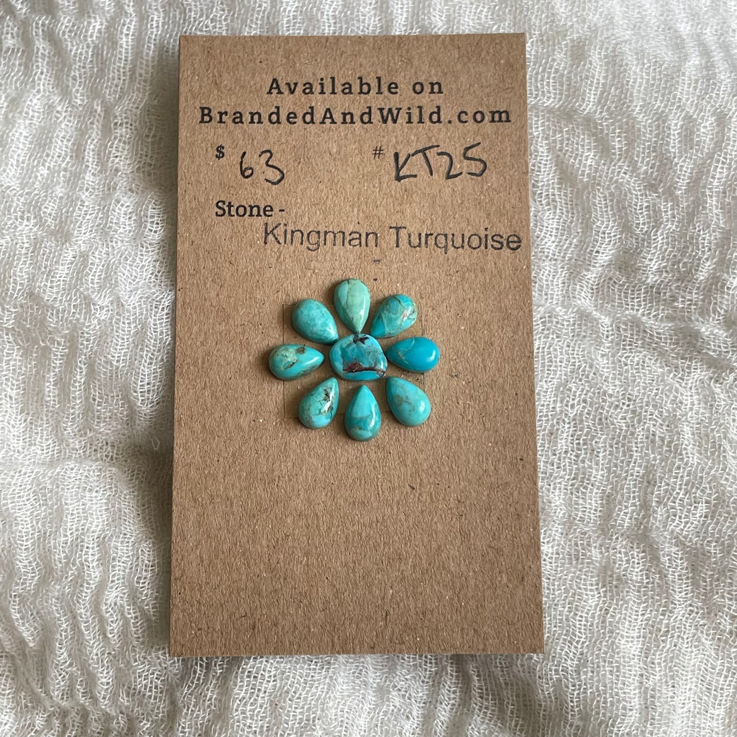 Kingman Turquoise Cabochon - KT25 FBCACA8A-2DB8-4D22-887F-6D32663E1B11 Brandedandwild.com