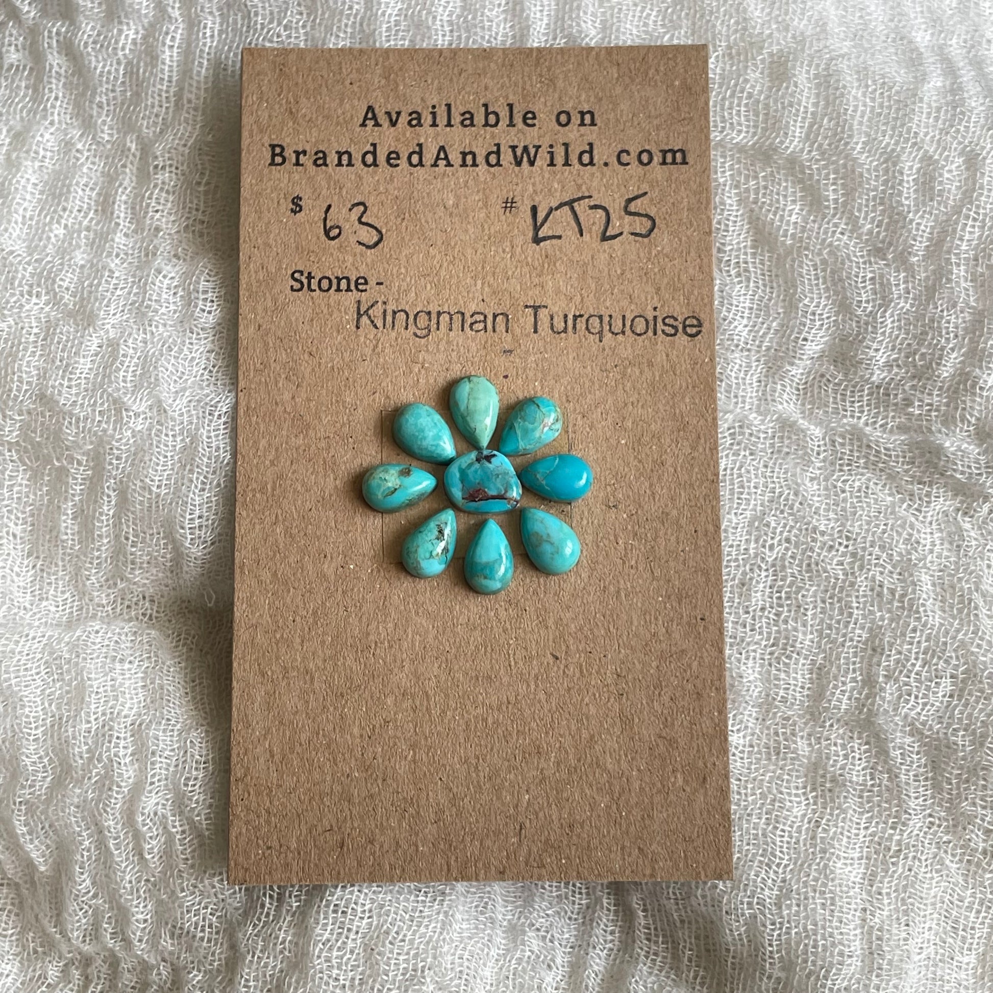 Kingman Turquoise Cabochon - KT25 FBCACA8A-2DB8-4D22-887F-6D32663E1B11 Brandedandwild.com