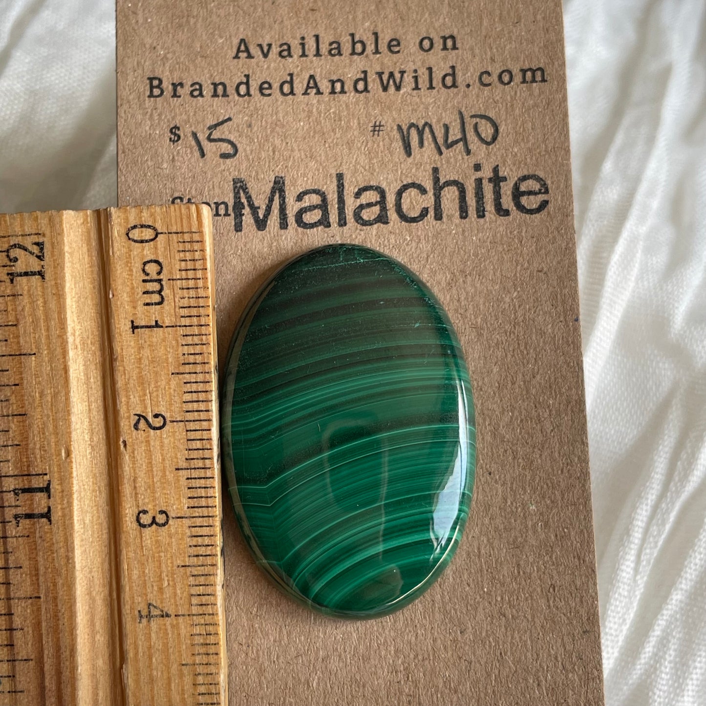 Malachite Cabochon - M40 FBDB8B56-1B49-465E-9ECF-44E0DAB4BDA8 Brandedandwild.com