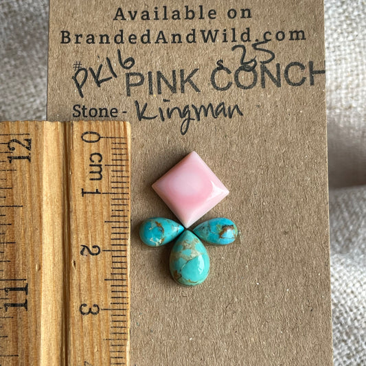 Pink Conch / Kingman Cabochon - PK16 FBDF0D32-F9E0-47B2-B538-9F9D1E4D5FD0 Brandedandwild.com