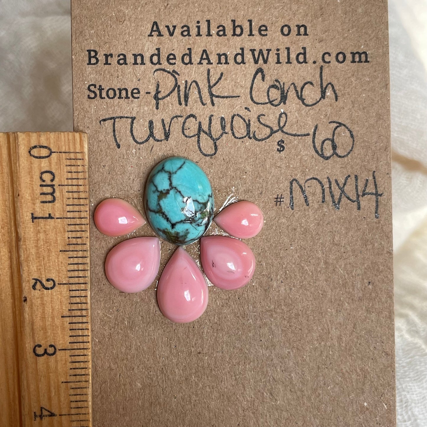 Turquoise / Pink Conch - Cabochon - Mix14 FBEEFB99-0275-4B05-9976-BFA90BD23C07 Brandedandwild.com