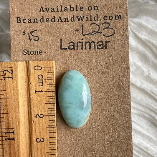 Larimar Cabochon - L23 FC3FB626-B4EA-43D8-A74C-EBB5E5D3F050 Brandedandwild.com