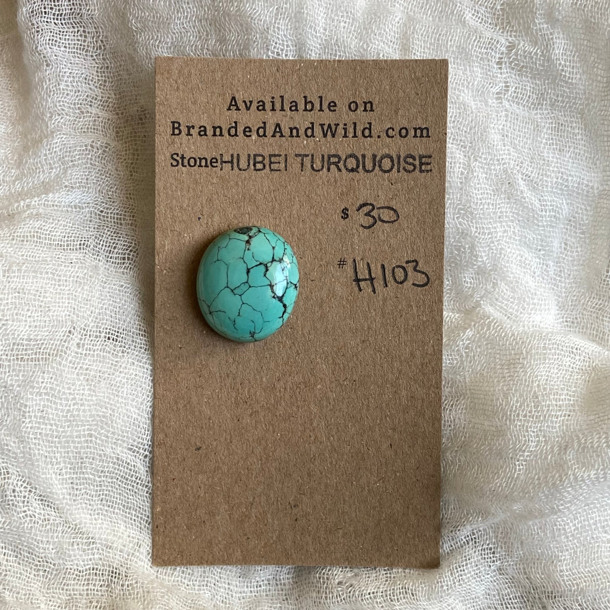 Hubei Turquoise Cabochon - H103 FC4C0BF1-D898-45B0-894D-AB33C966A740 Brandedandwild.com