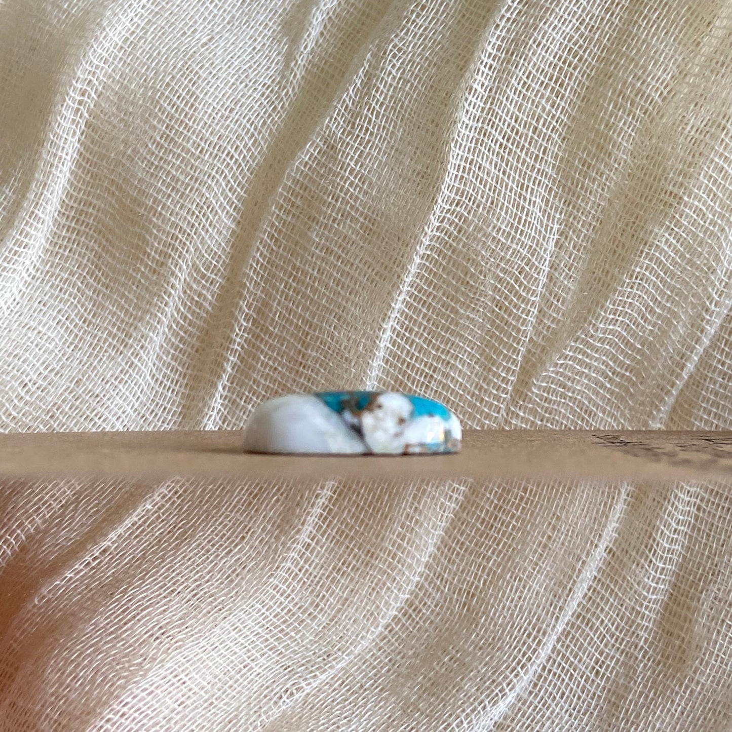 Kingman Turquoise, White Buffalo, Copper Cabochon - KW32