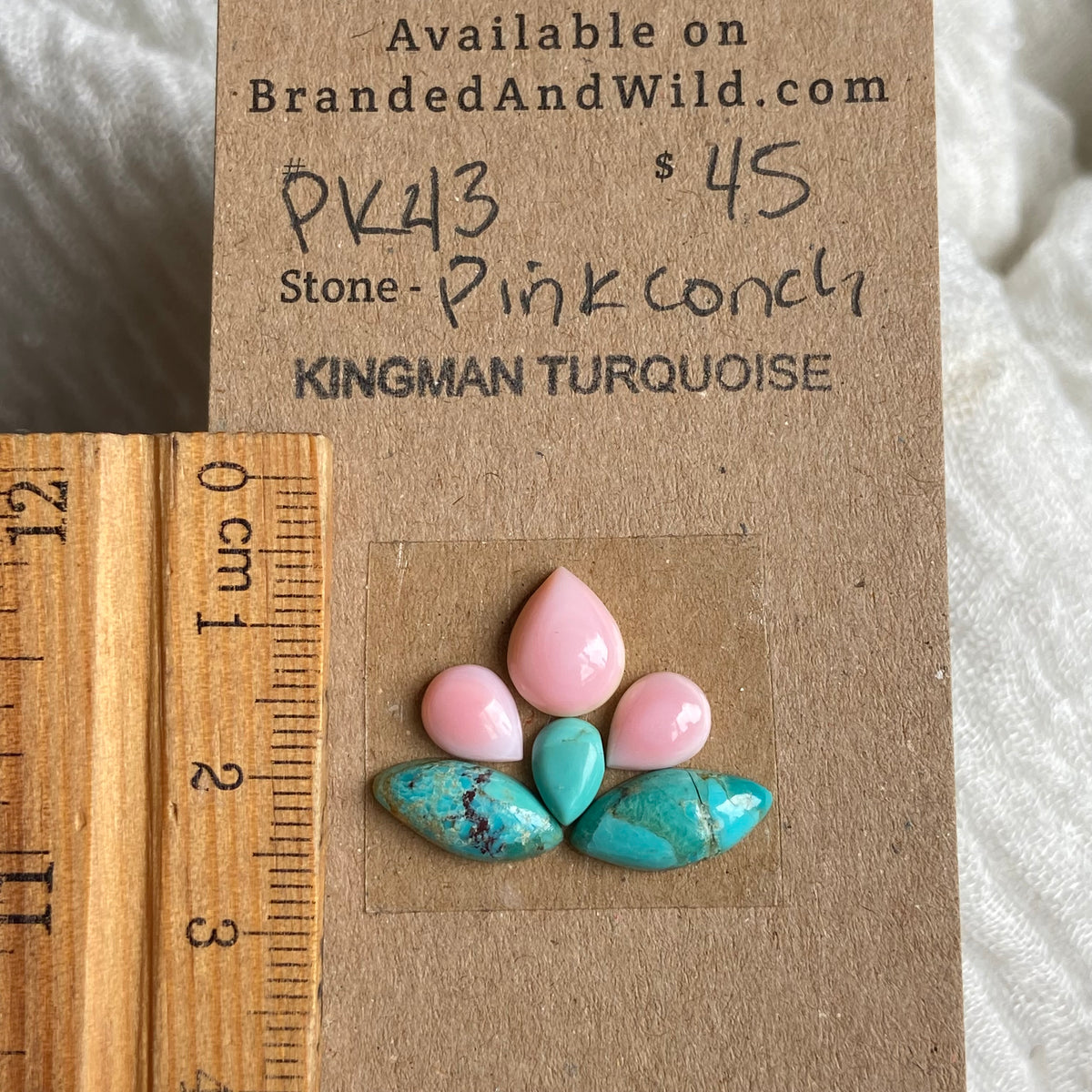 Pink Conch / Kingman Cabochon - PK43 FC7ADA0C-CAD8-4053-8664-9D3F62EDBAE5 Brandedandwild.com