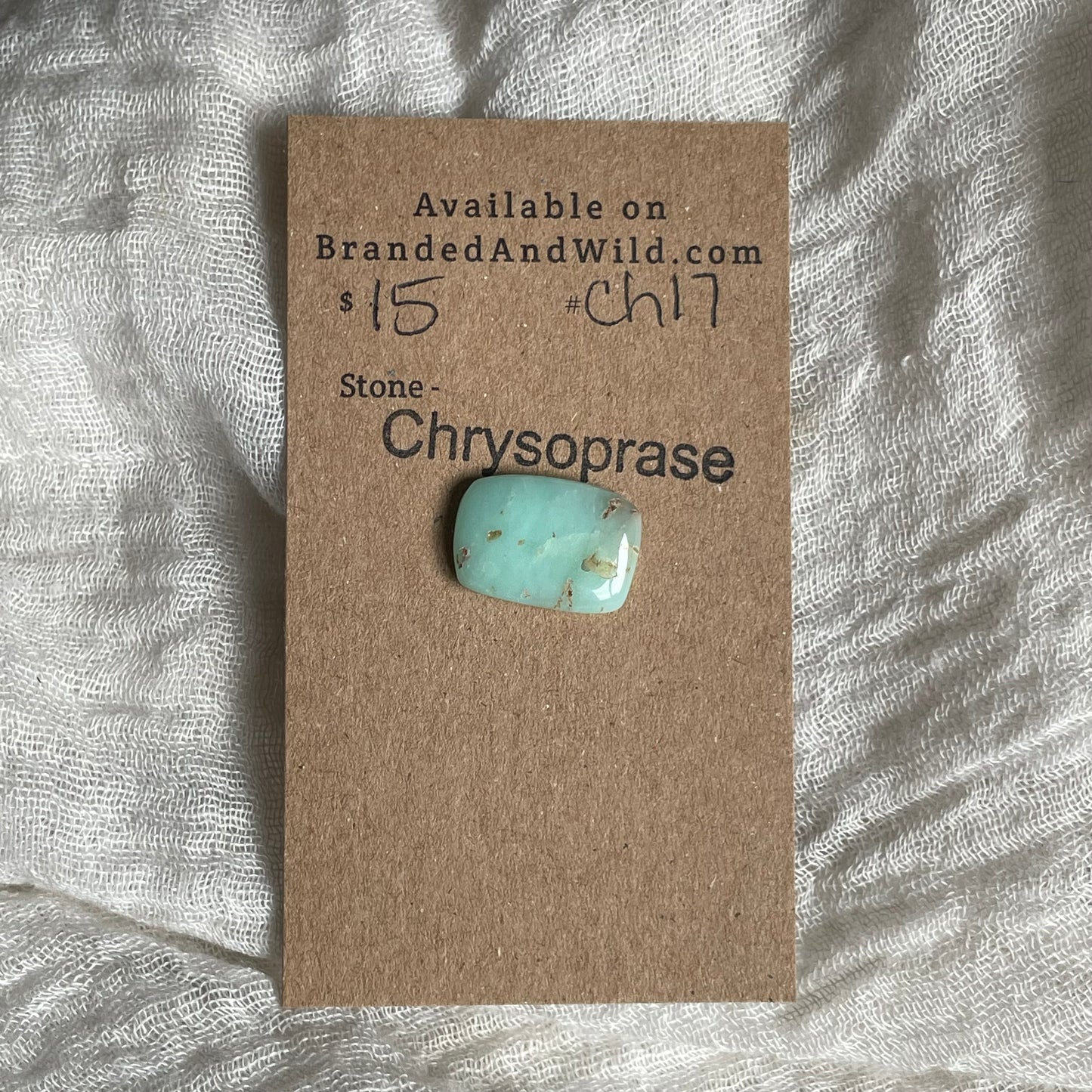 Chrysoprase Cabochon - Ch17 FC8A8AD0-E552-4FA9-BA0B-73459604DFCA Brandedandwild.com