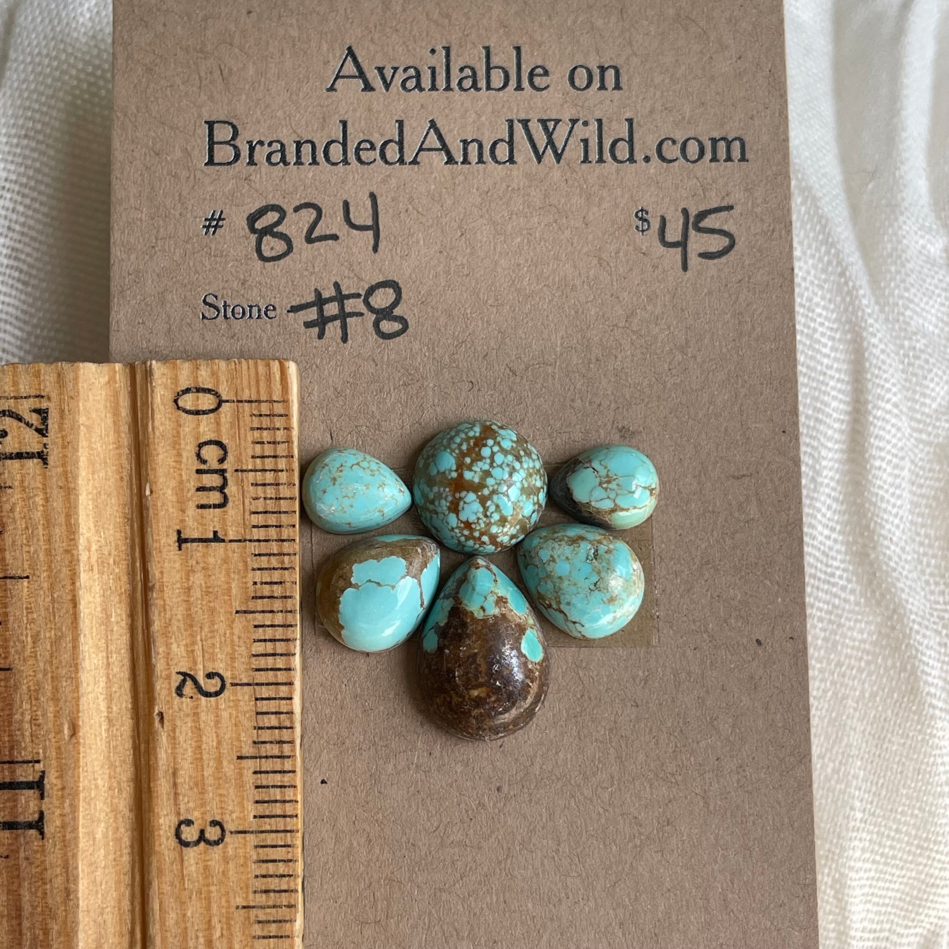 #8 Turquoise Cabochon - #824 FCA36B5C-2B23-4E28-83D3-A65E00D9867C Brandedandwild.com
