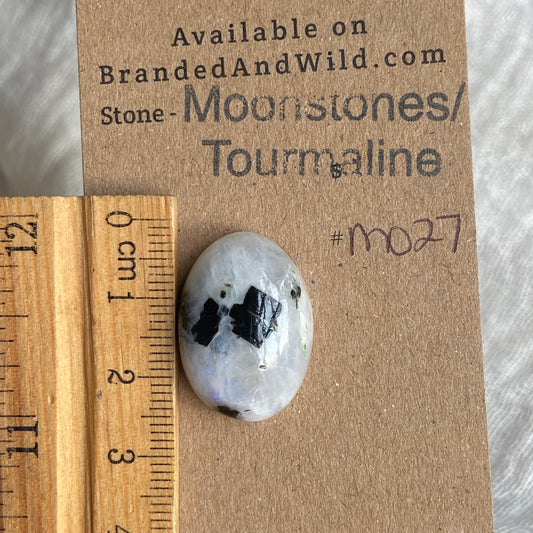 Moonstone/Tourmaline Cabochon - M027