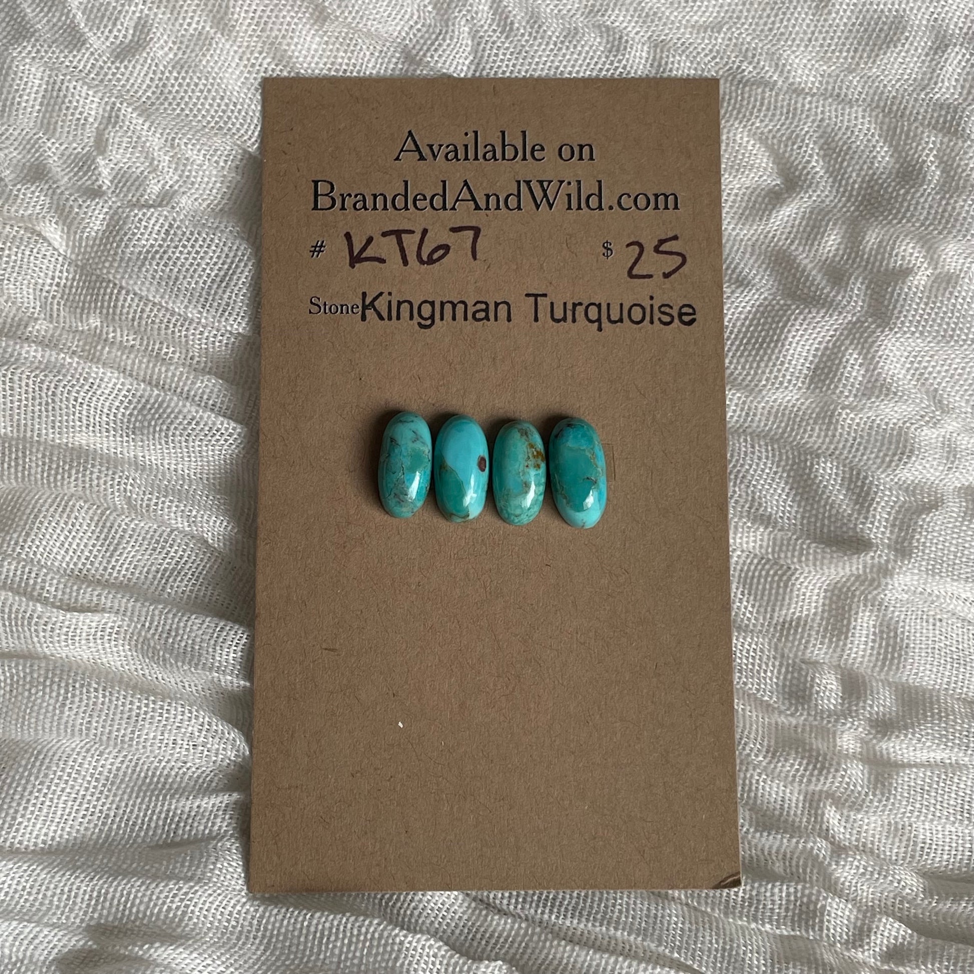 Kingman Turquoise Cabochon - KT67 FCA87989-856F-4695-B719-F3F2223F8C89 Brandedandwild.com
