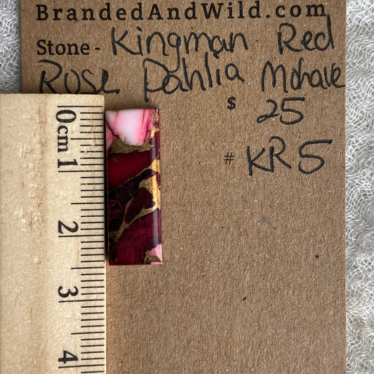 Kingman Red Dahlia Rose Mohave Cabochon - KR5