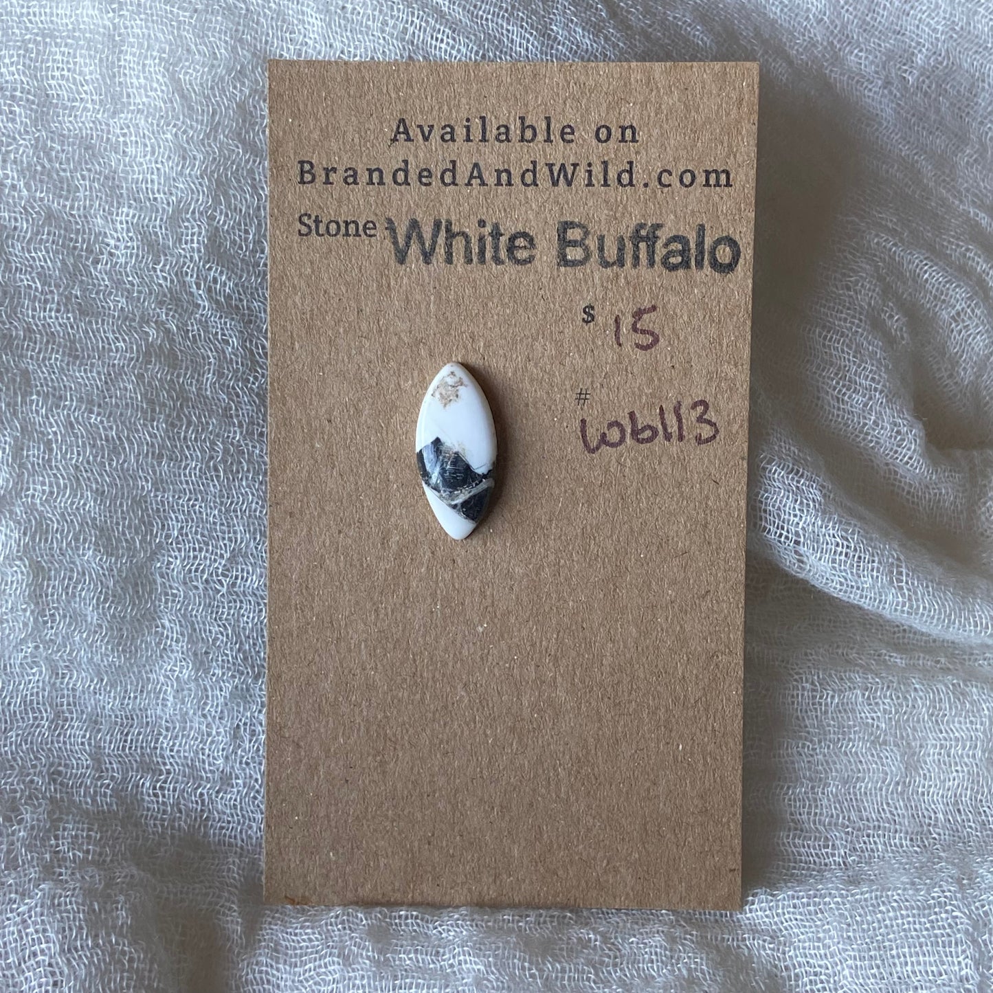 White Buffalo Cabochon - WB113