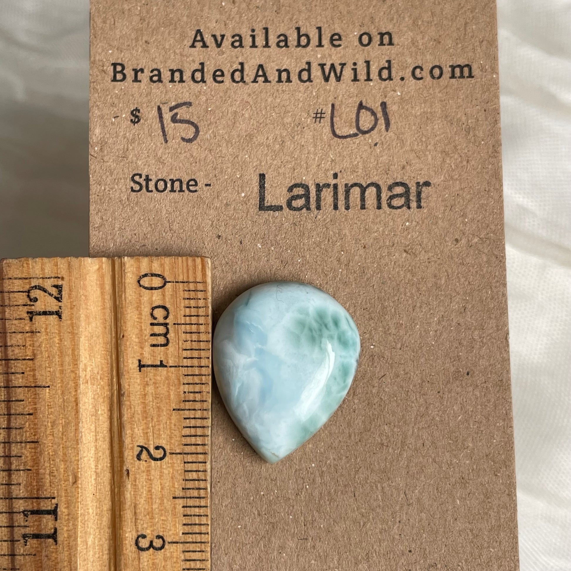 Larimar Cabochon - L01 FCE466BB-140A-48E7-994A-61346EAE8A6B Brandedandwild.com