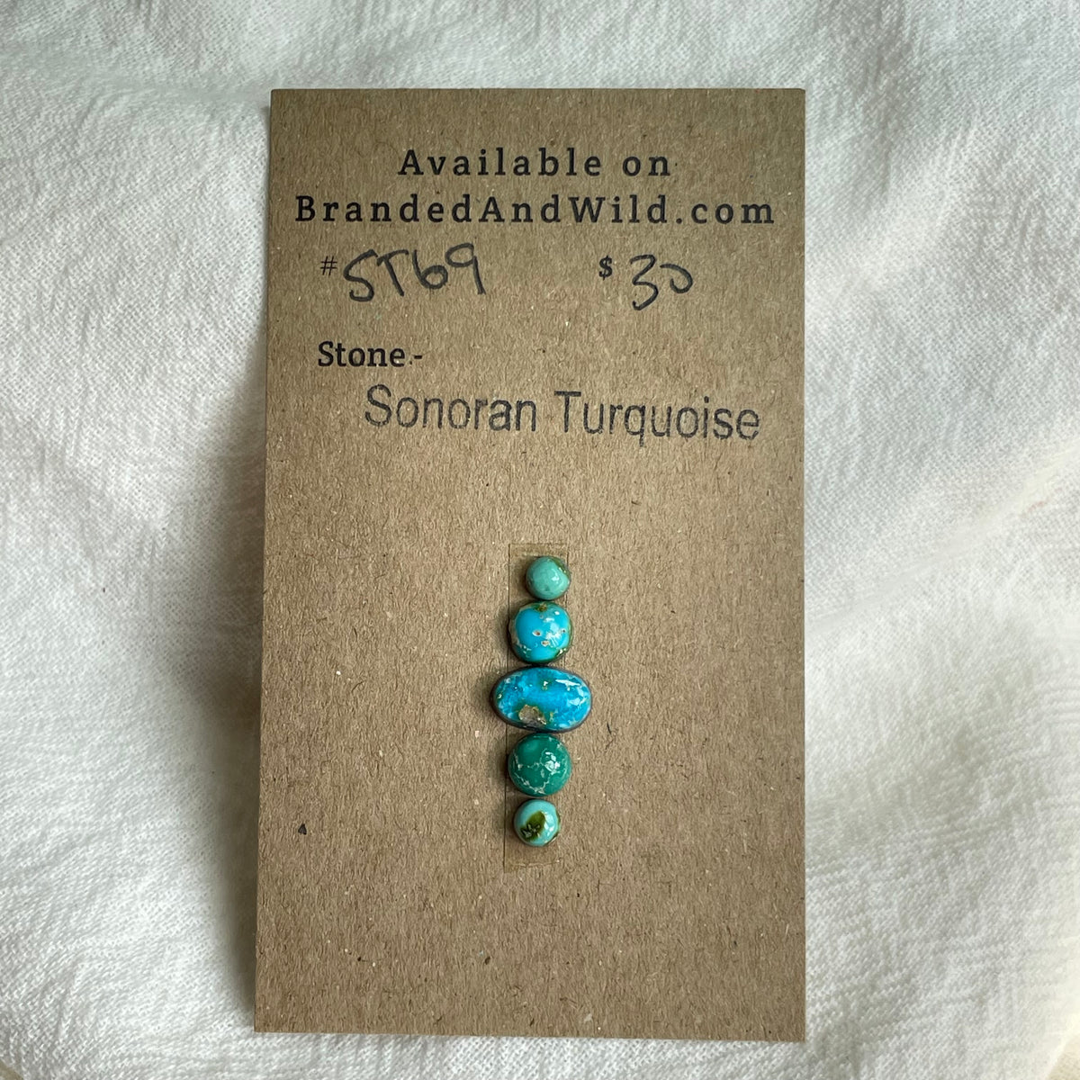 Sonoran Turquoise Cabochon - ST69 FCF10C0C-E541-4BE7-9B82-D2911C4A1F63 Brandedandwild.com