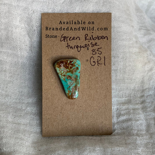 Green Ribbon Turquoise Cabochon GR1