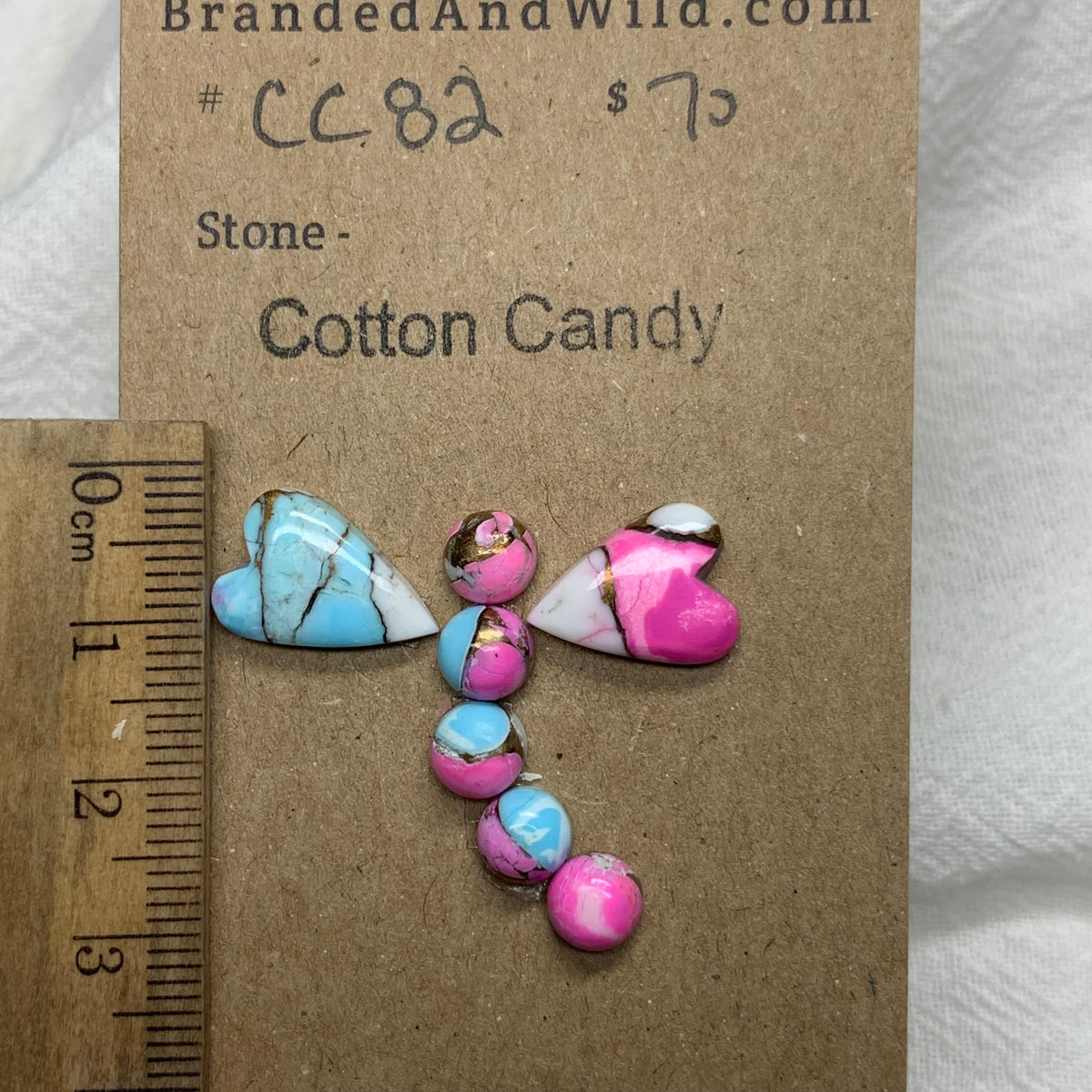 Cotton Candy Cabochon - CC82 FCF544EE-1BBA-4C5F-BC97-B6FE01BD5EFC Brandedandwild.com