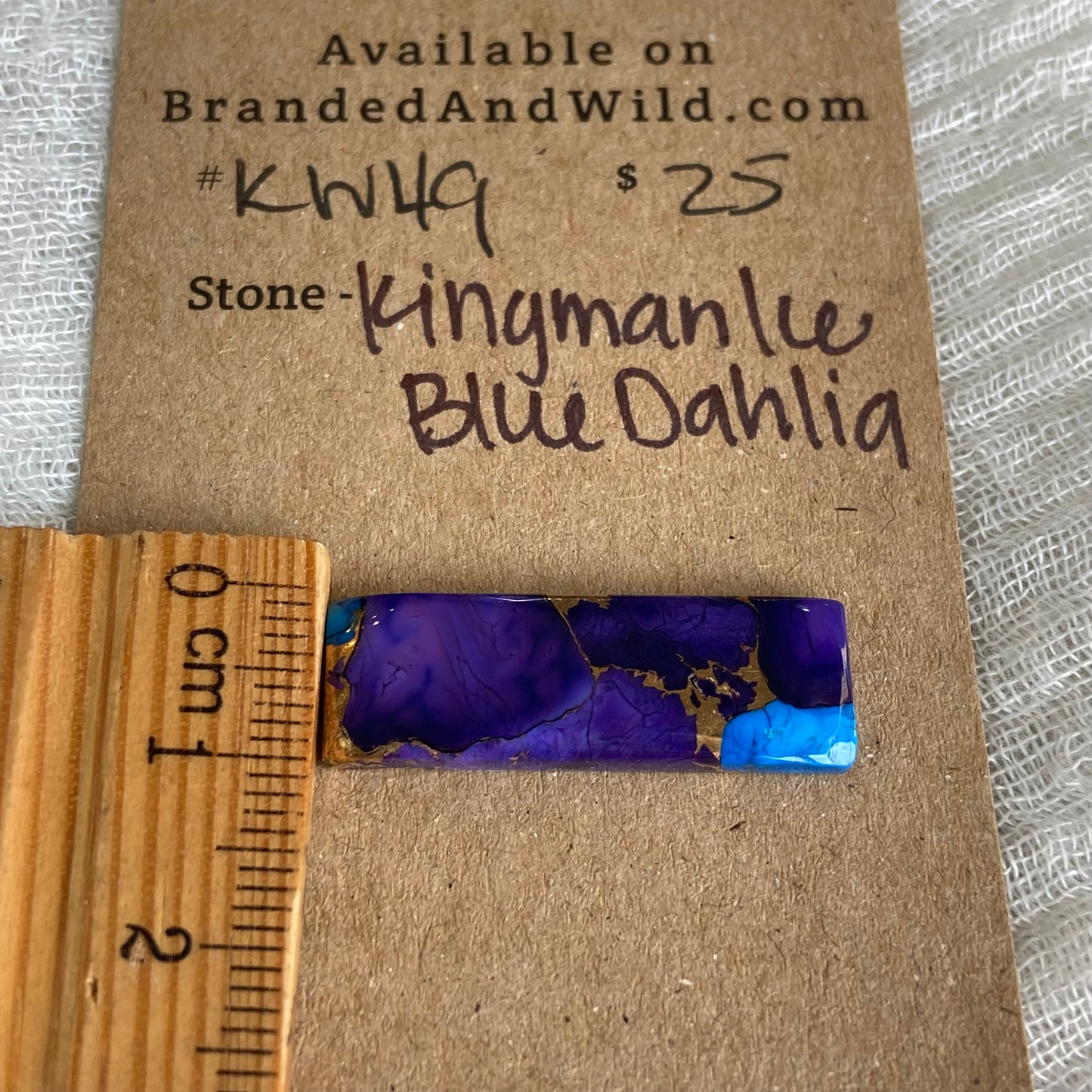 Kingman Ice Blue Dahlia Cabochon - KD49