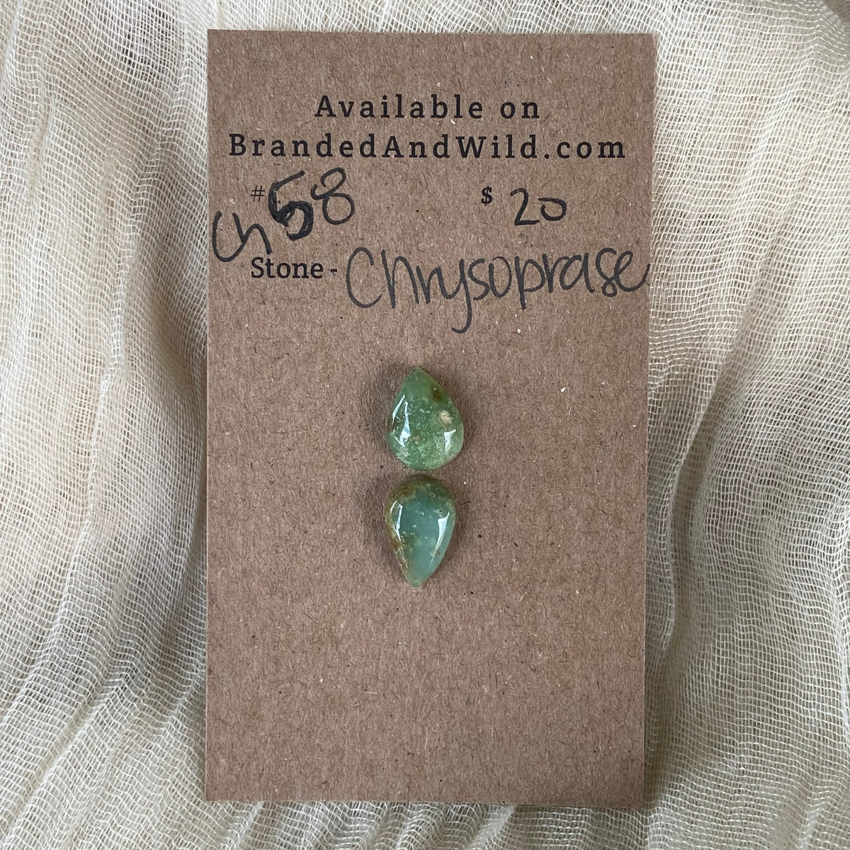 Chrysoprase Cabochon - Ch58 FD045C1E-C645-4936-A638-AF66C0DE496A Brandedandwild.com