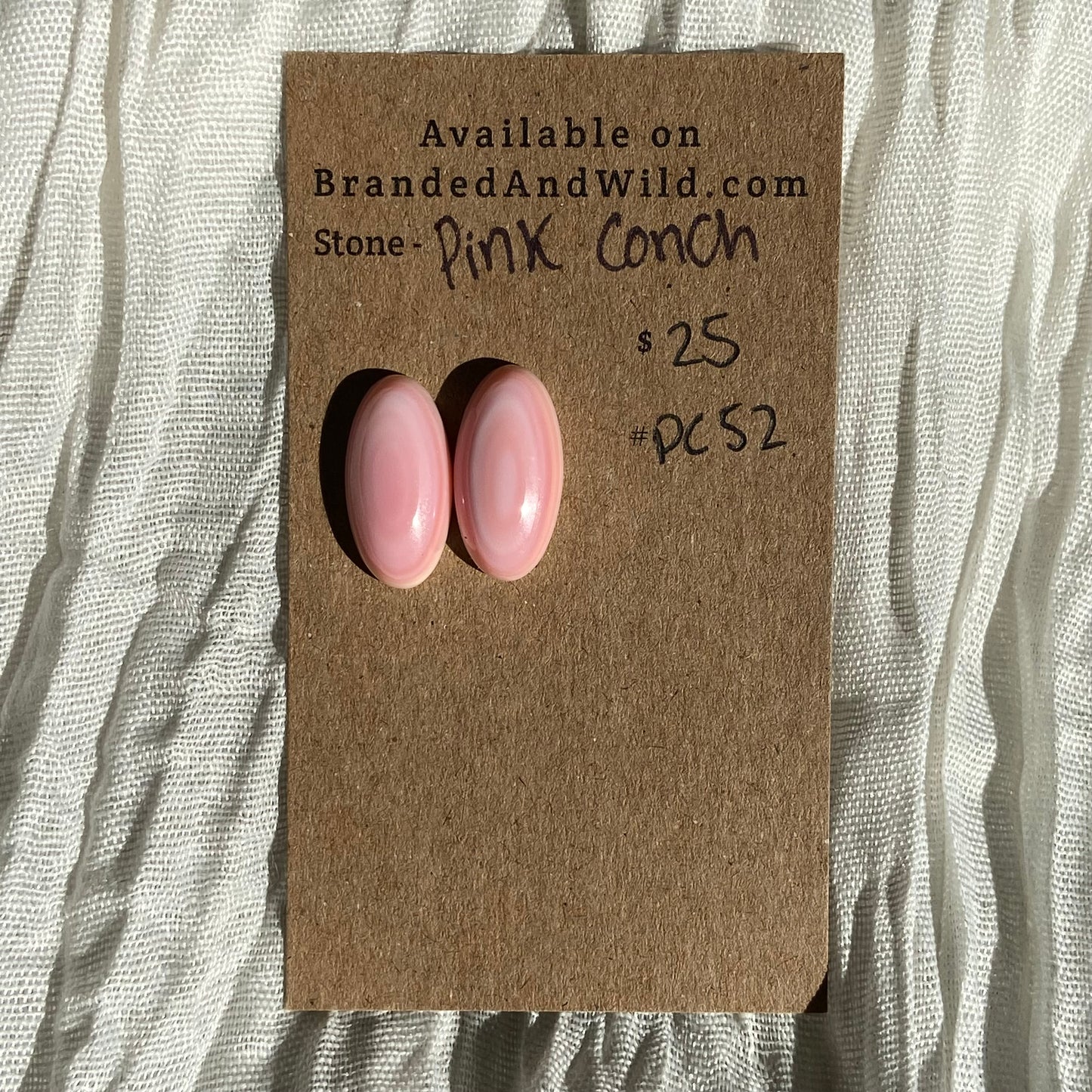 Pink Conch Cabochon - PC52 FD164BC3-D8C9-41BE-A854-6E06FDAA9785 Brandedandwild.com