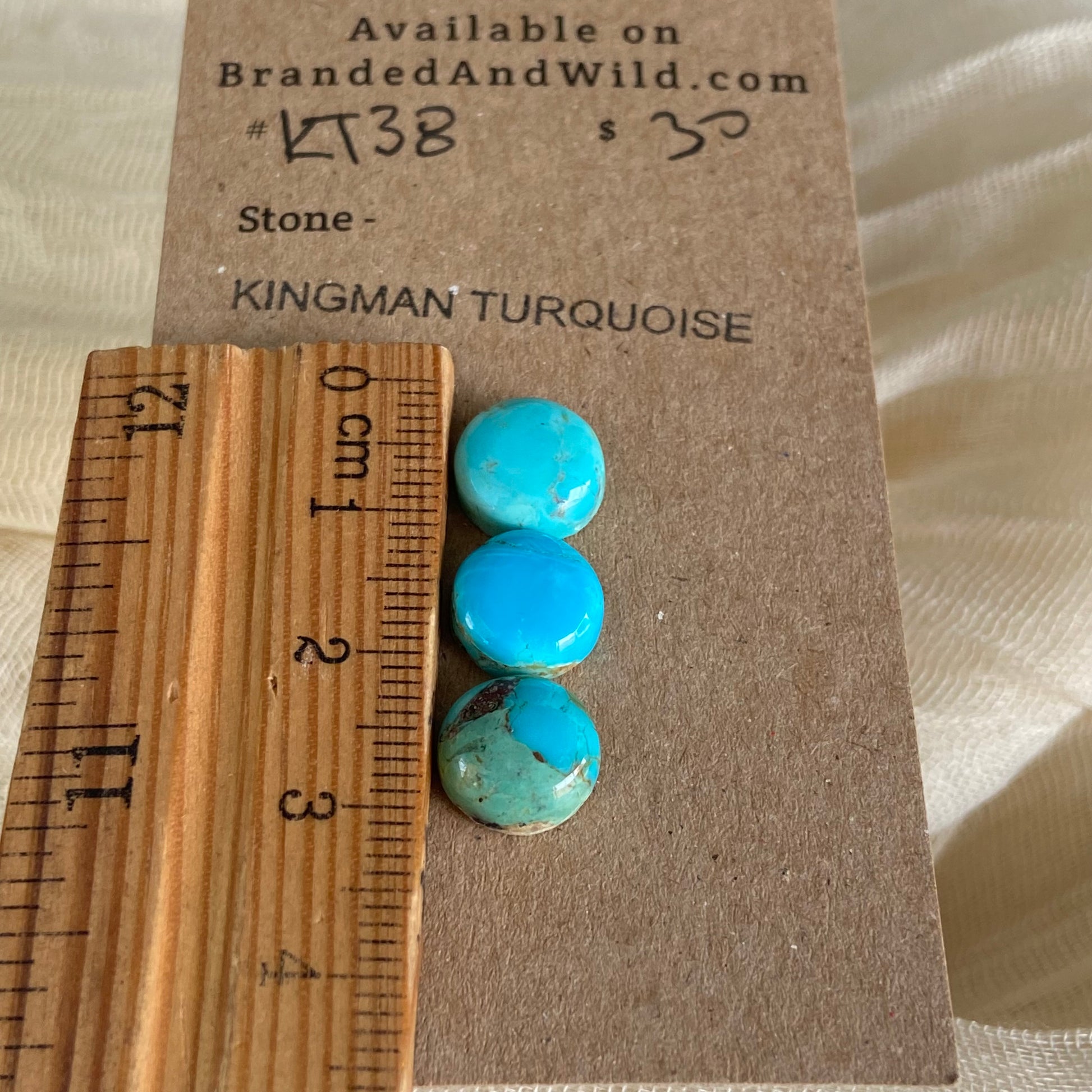 Kingman Turquoise Cabochon - KT38 FD26A80C-494A-4918-AEB1-2A8223D6F59E Brandedandwild.com