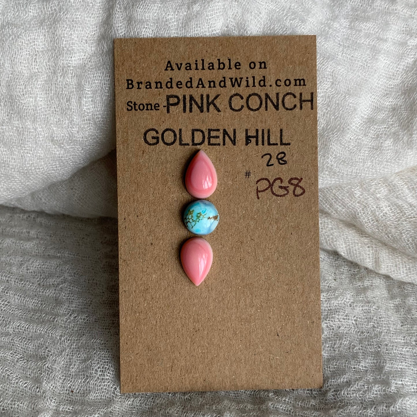 Pink Conch/Golden Hill Cabochon - PG8