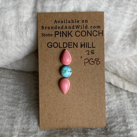 Pink Conch/Golden Hill Cabochon - PG8