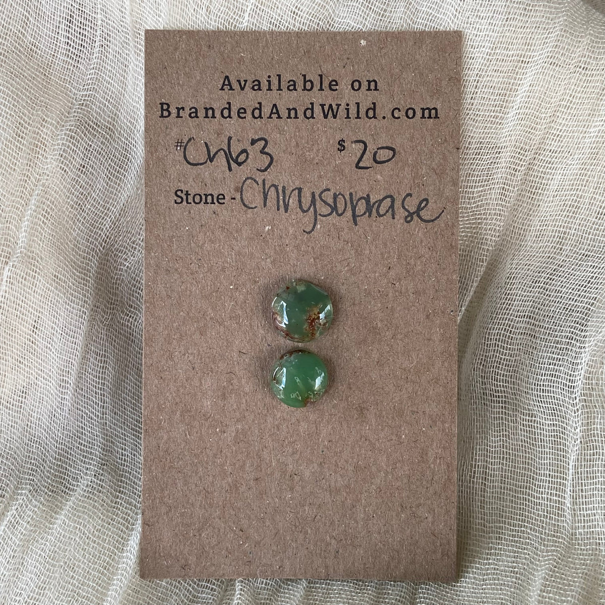 Chrysoprase Cabochon - Ch63 FD42B7E7-D5AF-4A17-B3F1-2EF1447F4D0D Brandedandwild.com