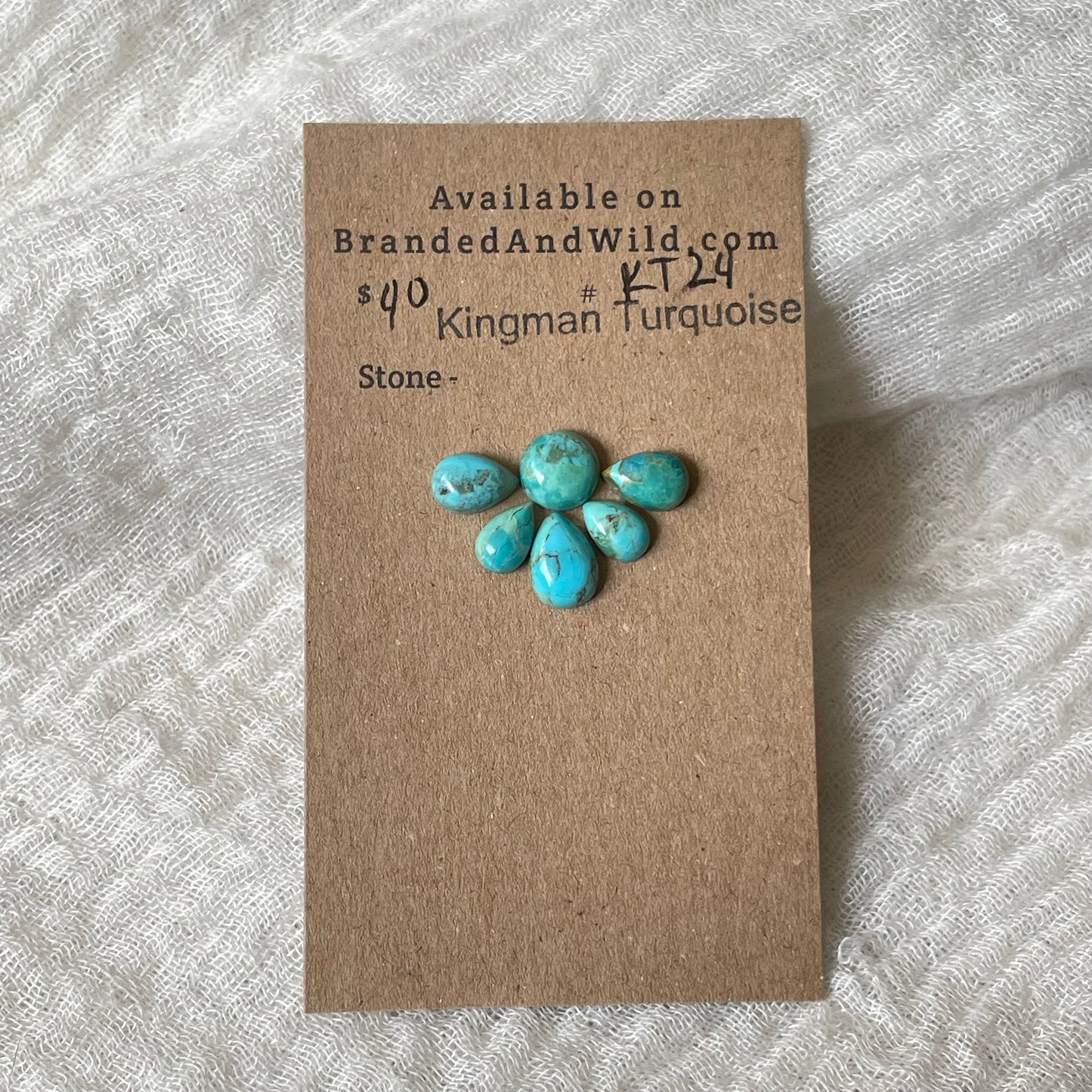 Kingman Turquoise Cabochon - KT24 FD6973ED-8378-4771-9E5D-133E9381B25D Brandedandwild.com