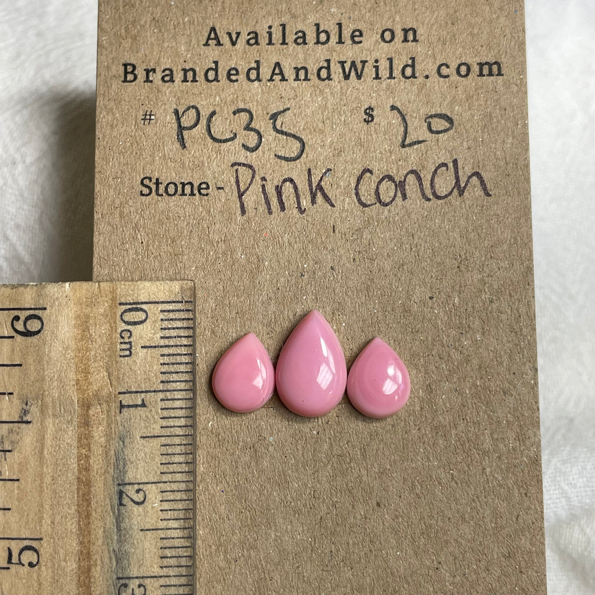 Pink Conch Cabochon - PC35 FD73D035-CBE0-4091-8244-09319DD7AC99 Brandedandwild.com