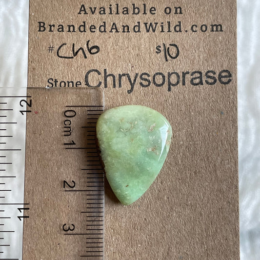 Chrysoprase Cabochon - Ch6 FD8397F5-CBA4-4352-ABF3-93CD64202C5C Brandedandwild.com