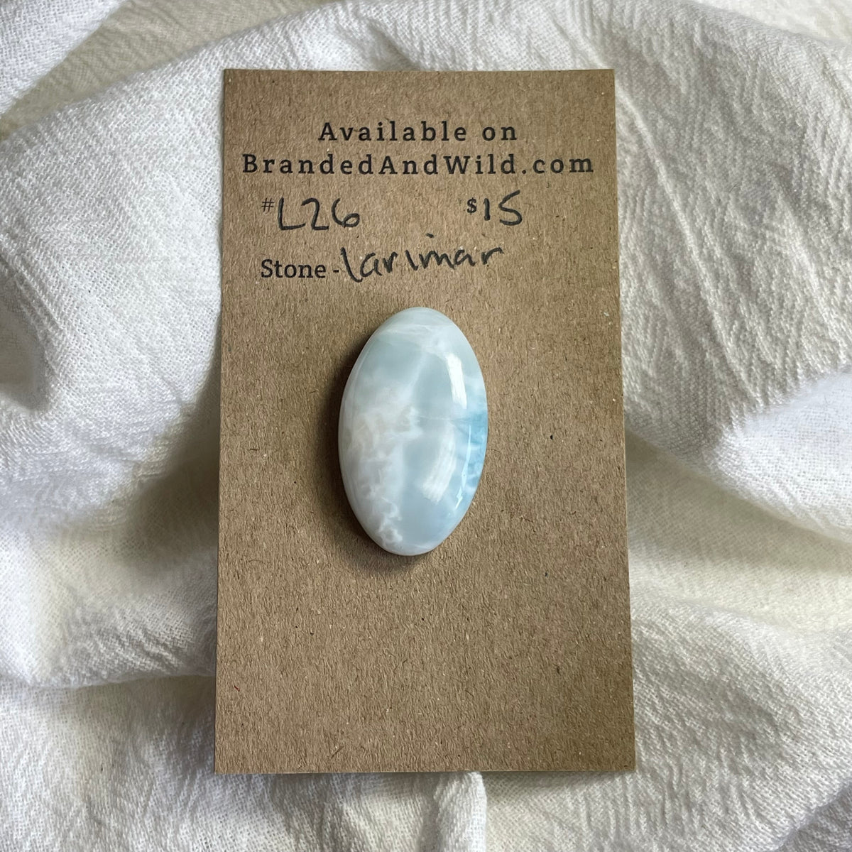 Larimar Cabochon - L26 FD8E1DA7-554D-4CA2-B33D-7DA208D0110C Brandedandwild.com